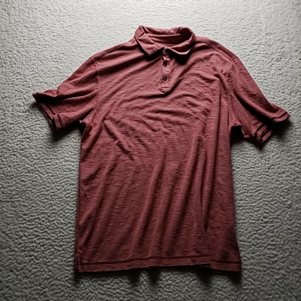 Nat Nast Luxury Originals Polo Shirt Mens‎ L Red Lightweight Jersey Knit Top